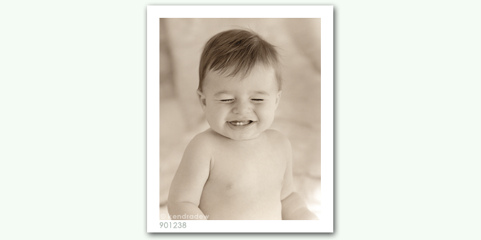 photograph of baby squinting