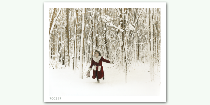 photograph of girl and snow