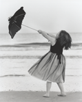 photograph of girl and umbrella