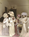 photograph of girls playing dress-up